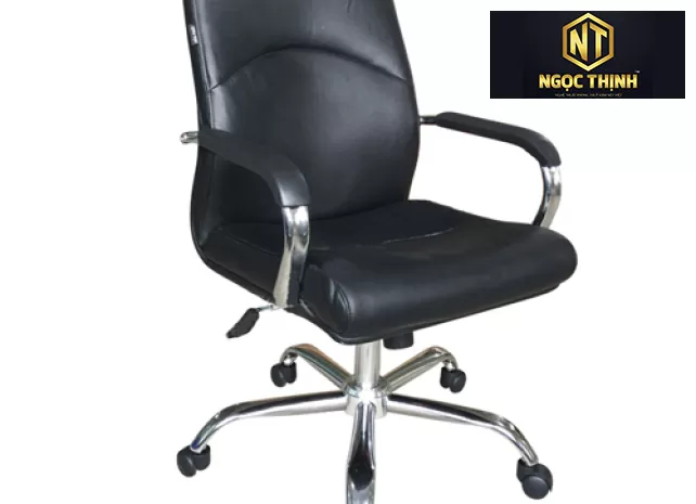 Ghế lãnh đạo lưng trung bọc PVC, da công nghiệp hoặc Da thật SG603